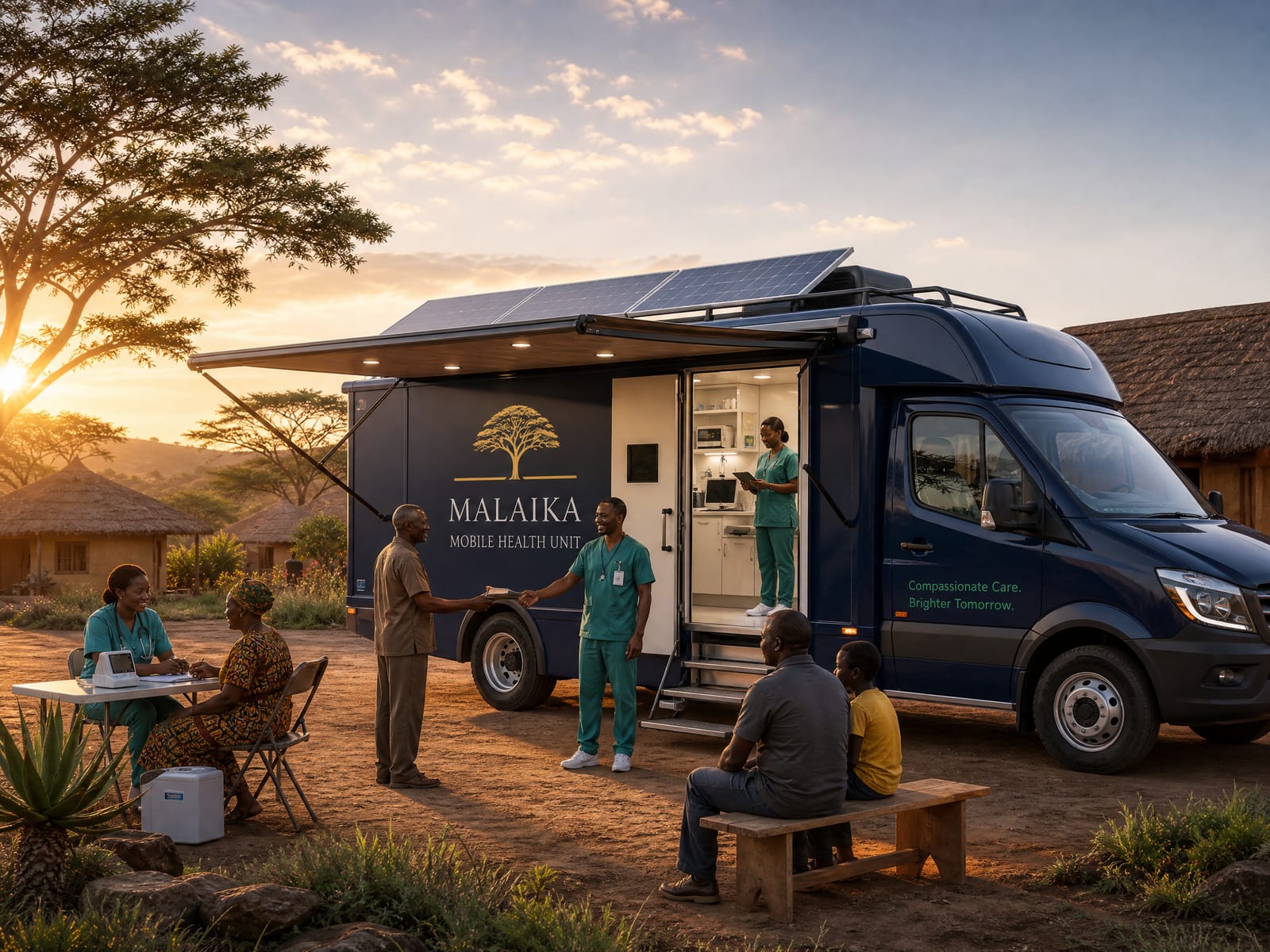 Conceptual rendering of mobile health vehicles serving rural areas.